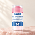 Urea and salicylic acid hand and foot cream stick on pale rose stone